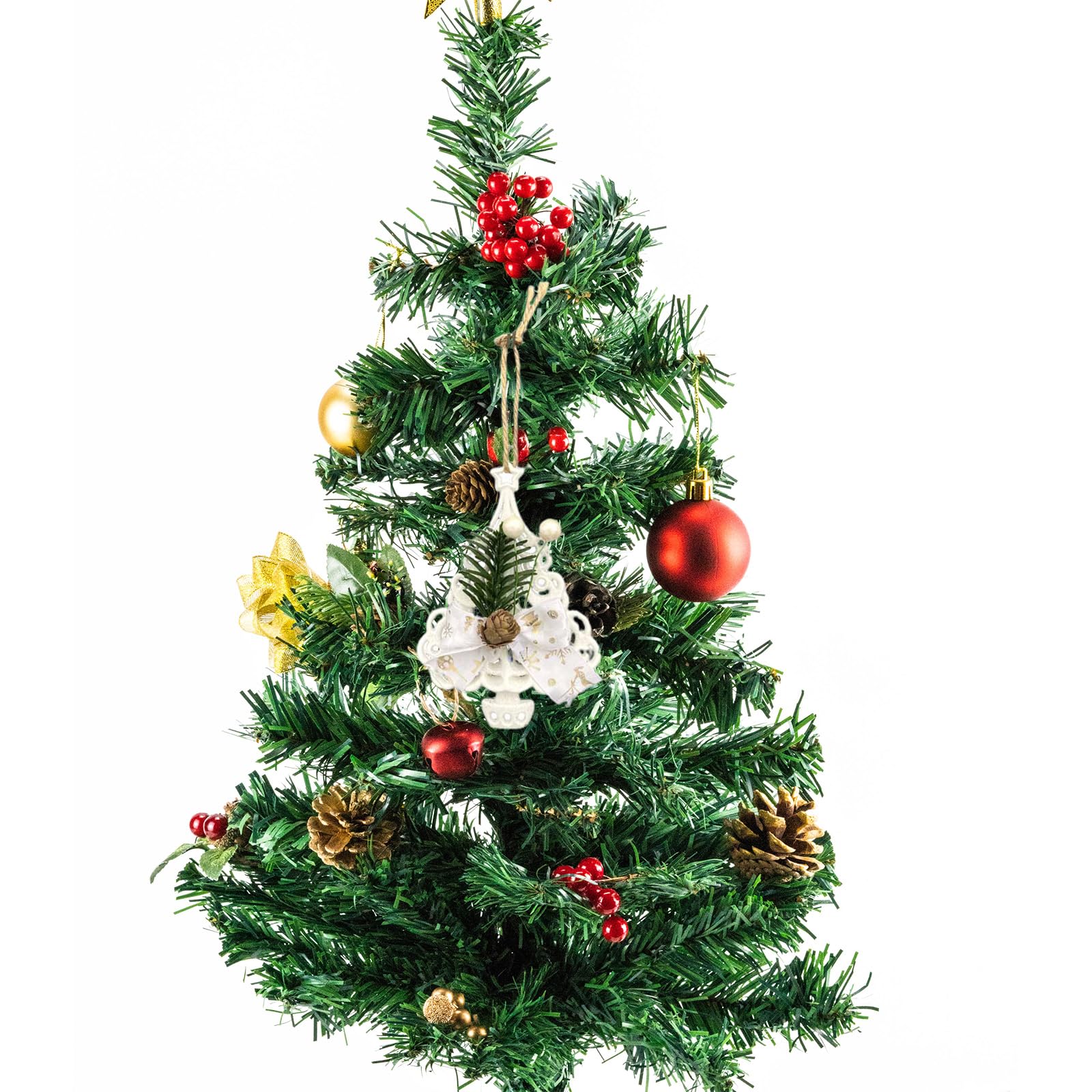 Amazon.co.jp: Qaonsciug クリスマスツリー 松ぼっくり レッドベリー